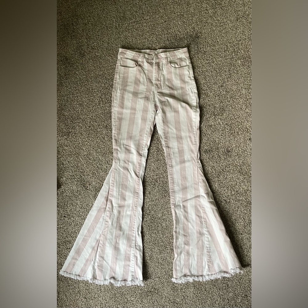 Barely used. Pink and white striped jeans from Altar’d State.